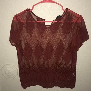 Sheer Embroidered Shirt